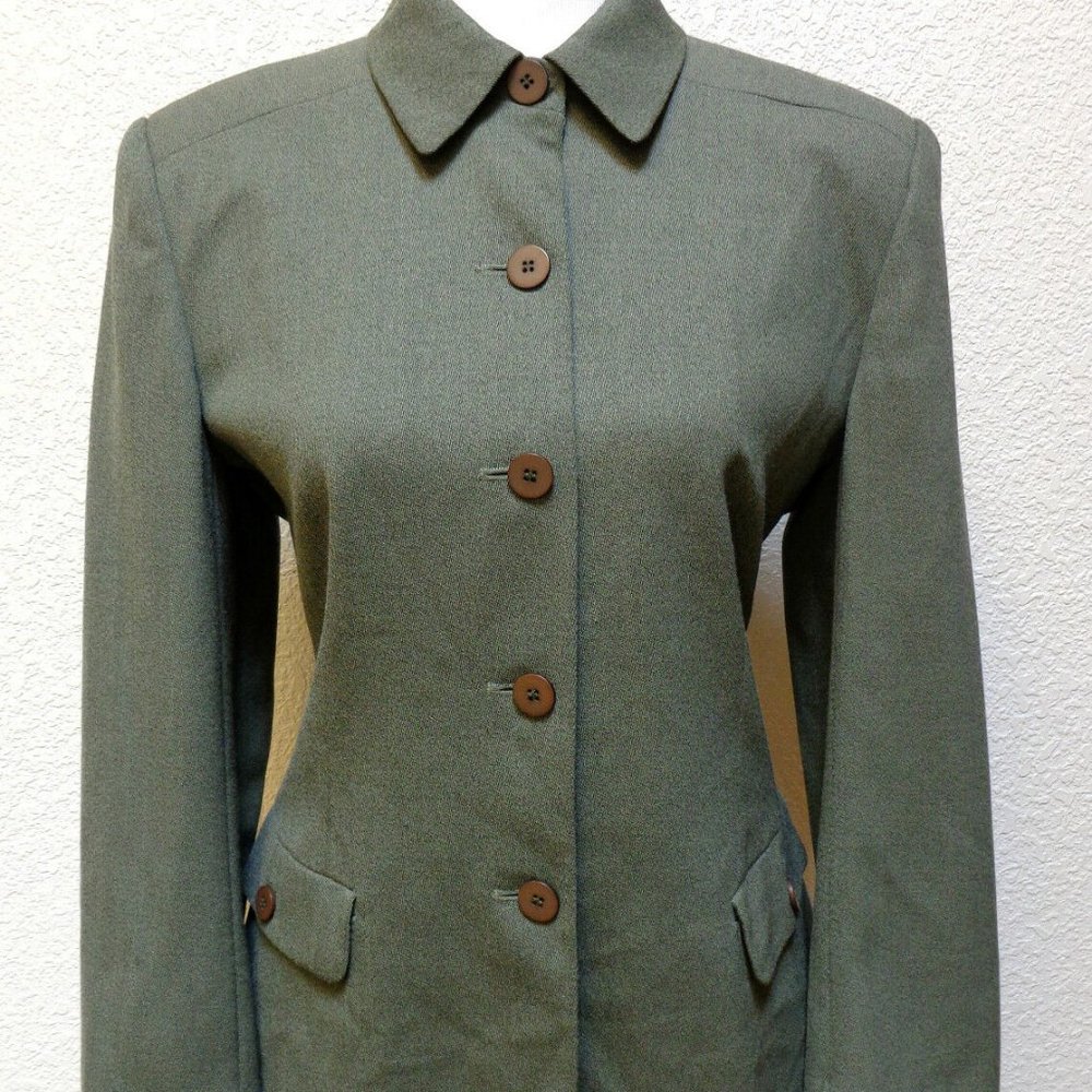 Chaus Olive Button-Front Women's Blazer